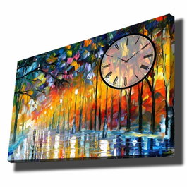 Wallity Reloj de Pared Decorativo de Lienzo 70 x 100 cm